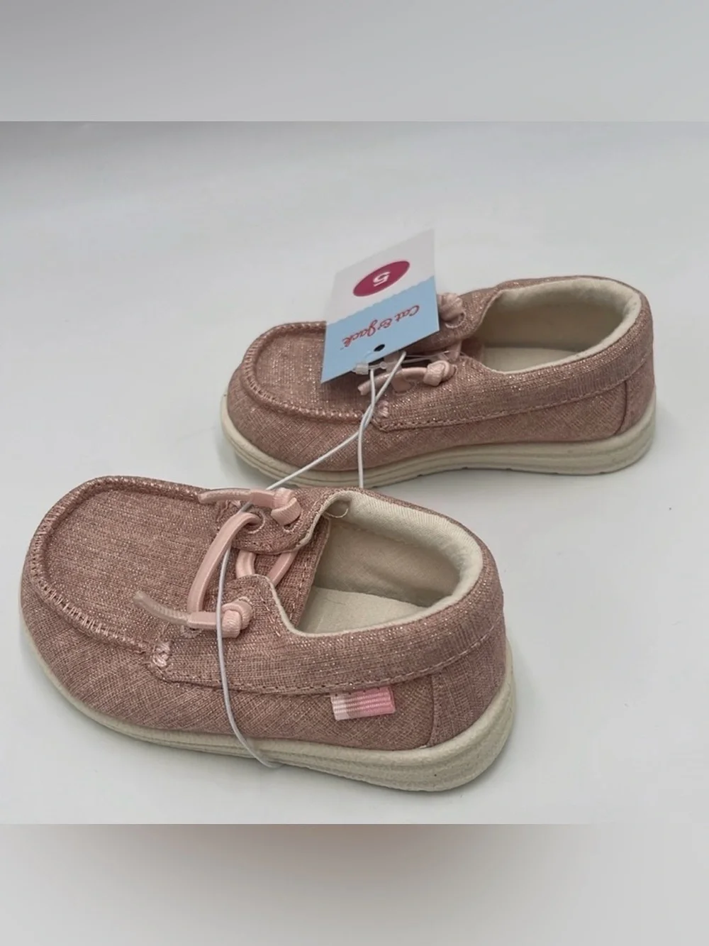 NWT Cat & Jack Kids Bobby Slip-On Sneakers Pink Size 5